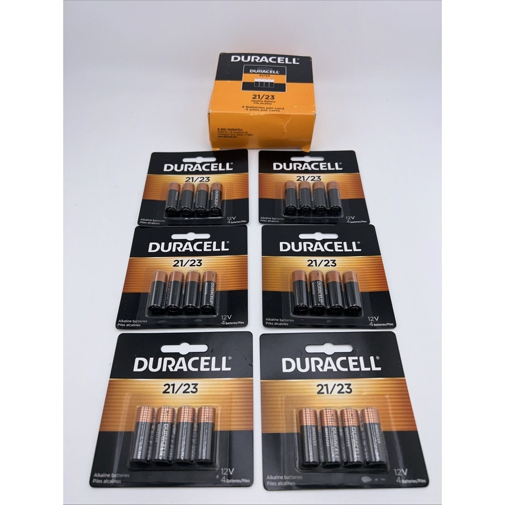 (6 pack) 24 Total Batteries Duracell Alkaline MN21/23, 4 Count, Expires 10/2029